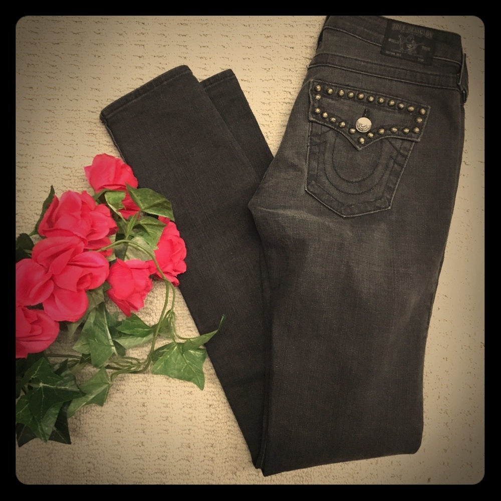 True Religion Julie studded skinny jeans LIKE NEW